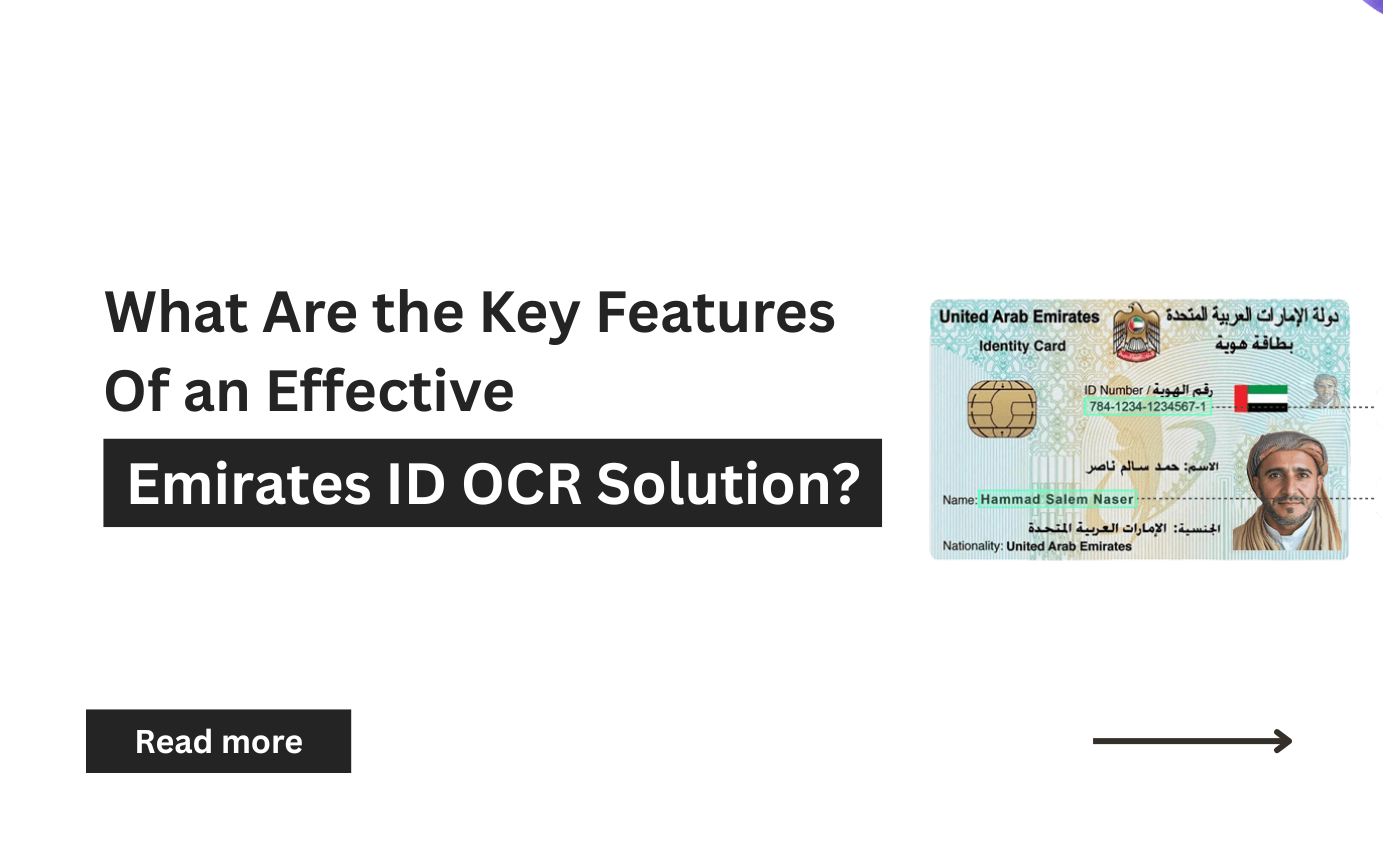 What Are the Key Features of an Effective Emirates ID OCR Solution?