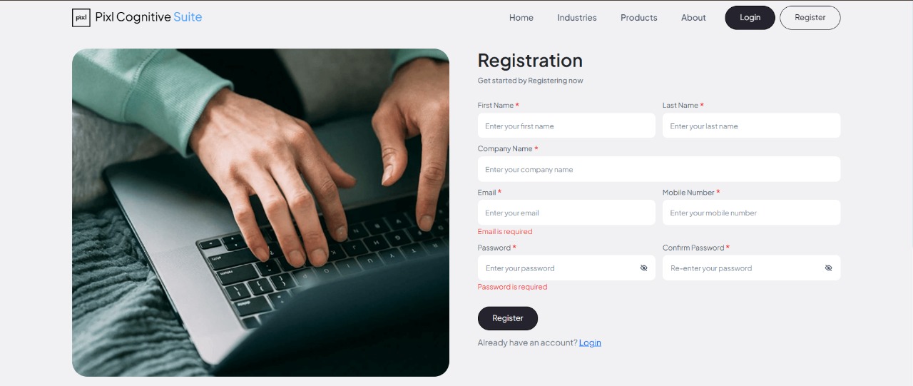 pcs registration page