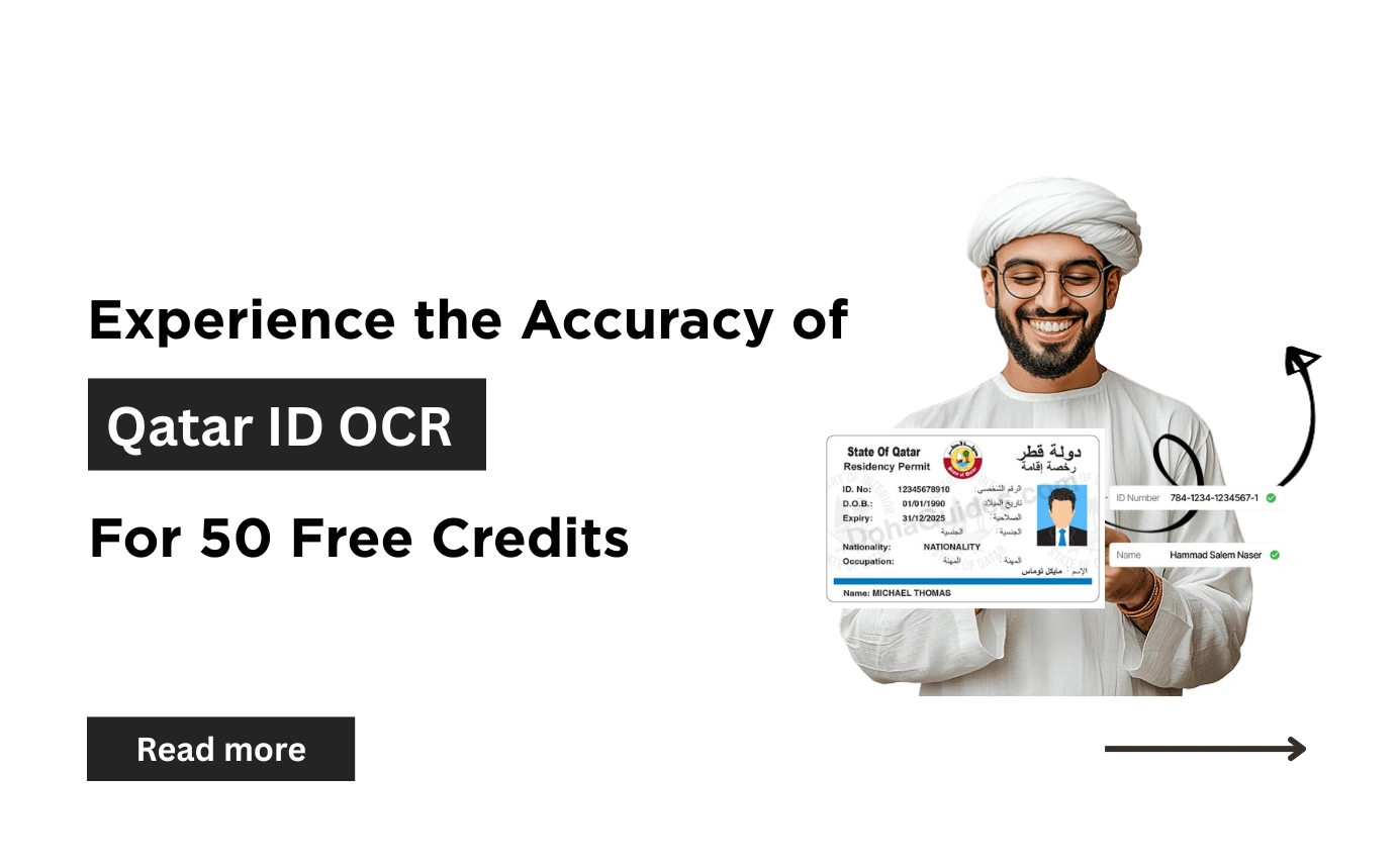 Experience the Accuracy of PixDynamics Qatar ID OCR for 50 Free Credits Using Pixl Trial Platform