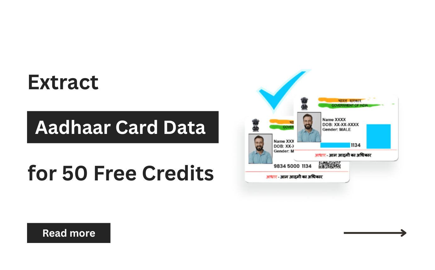 Extract Aadhaar Card Data for Free with 50 Credits Using Pixl Trial Platform